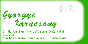 gyorgyi karacsony business card